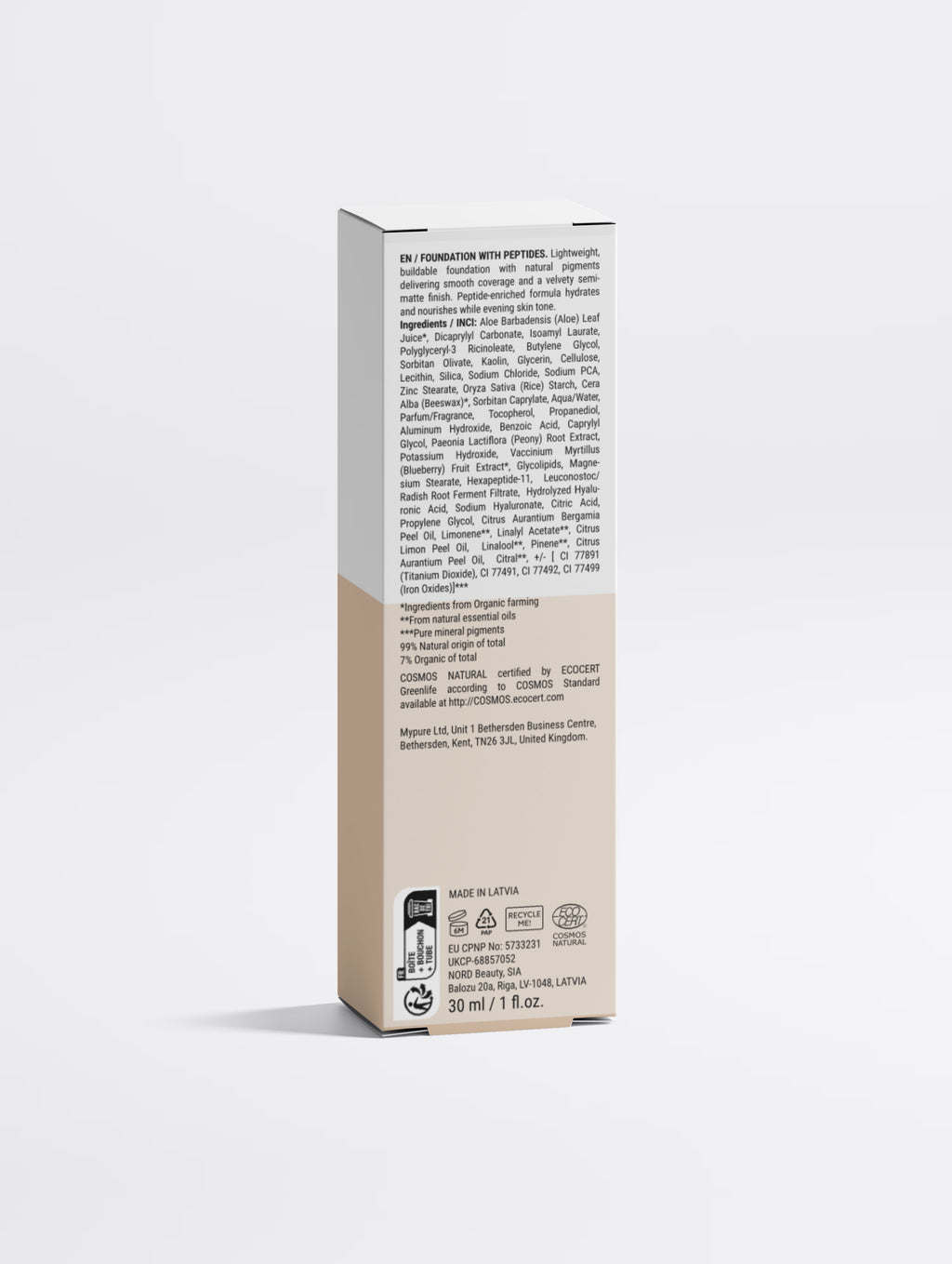 Foundation with Peptides, 10 Light Warm
